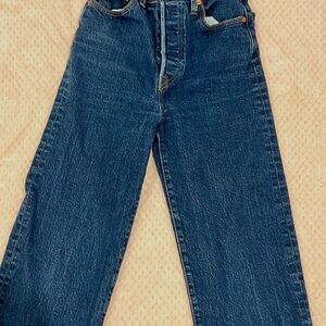 Levi's Dark Blue Flare & Wide Leg Jeans